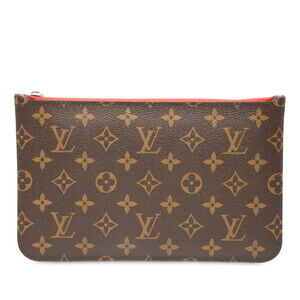 LOUIS VUITTON Brown Monogram Neverfull MM Pouch